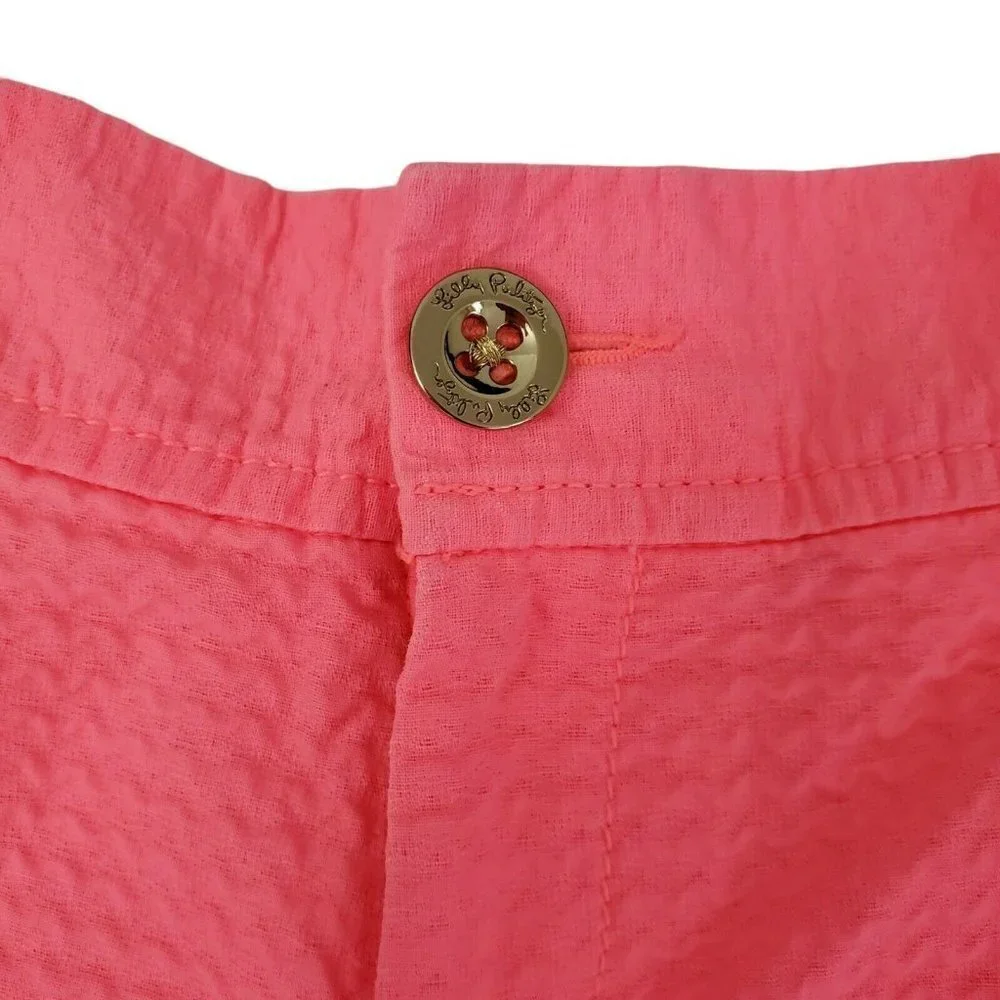 Lilly Pulitzer‎ Walsh Shorts 0 Pink Pockets Shortie Summer Beach Cotton